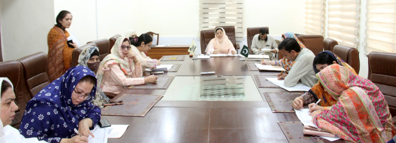 Prof. Dr. Rubina Mushtaq, Vice Chancellor SBKWU presided over the ISAC meeting for the award of CM Punjab Hon e har Scholarship to SBKWU students. During the meeting all the members including concerned HoDs were present. The meeting geld on 24/6/2026 at SBKWU, Quetta