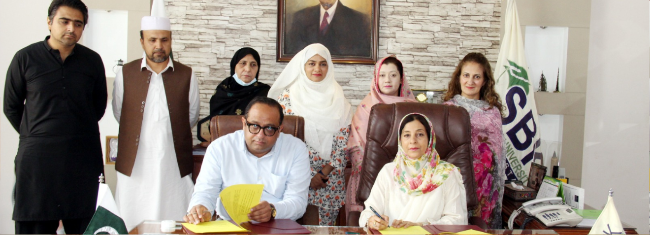 A MoU has been signed between the SBKWU and Radius and the Communication Technologies regarding cooperation and provision of facilities for the both organizations. Prof. Dr. Rubina Mushtaq signed the MoU on behalf of the University. Ceremony held at SBKWU on 30/6/2025