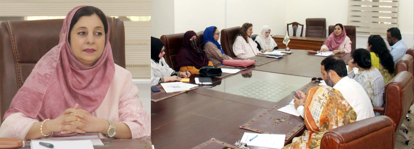 Prof. Dr. Rubina Mushtaq, Vice Chancellor SBKWU presided over Deans and Administrative HoDs meeting and various decisions have been made regarding the University's upcoming BS Programs Admission campaign to be launched soon. The meeting was  held at SBKWU, Quetta on 30/7/2025.