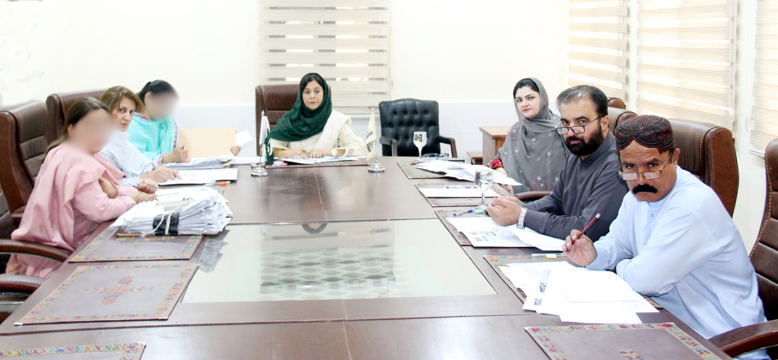 Prof. Dr. Rubina Mushtaq, Vice Chancellor presiding over selection committee meeting regarding appointments of contractual staff scheduled from 14/7/2025 to 22/7/2025 held at SBKWU, Quetta
