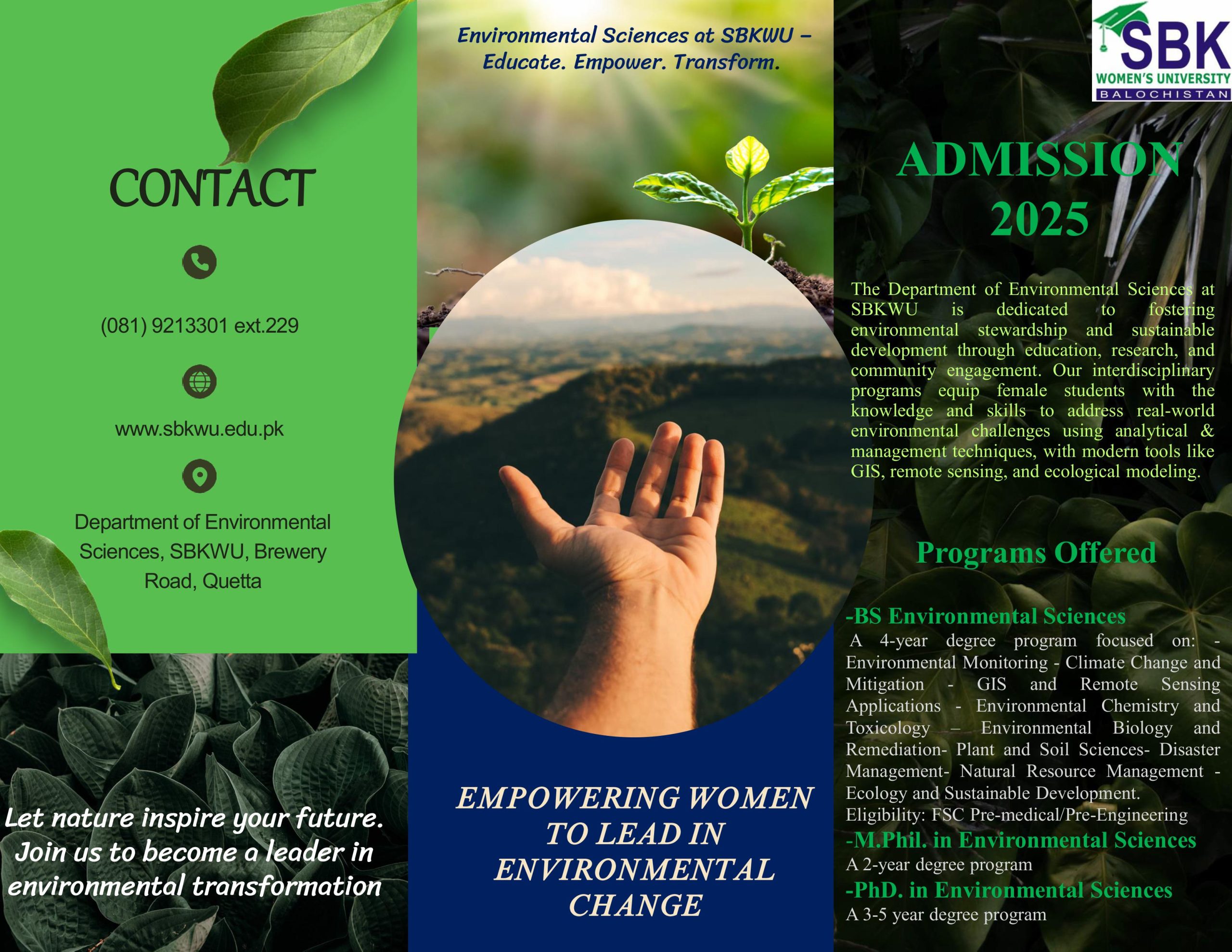 Department of Environmental Science - SBK Women's University